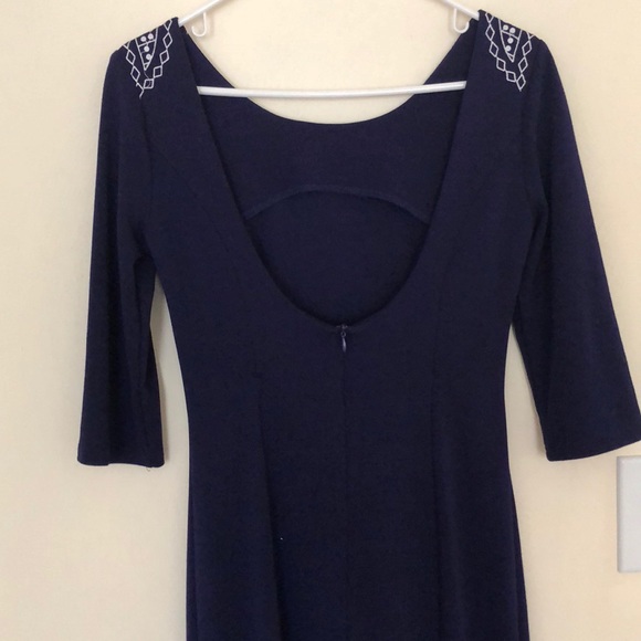 MIDI navy blue dress size medium - Picture 3 of 3